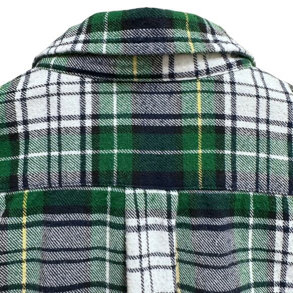 Gap Kids Plaid Flannel Shirt Boy’s Size L/ 10-11 yrs, Green Navy Blue - Picture 9 of 11